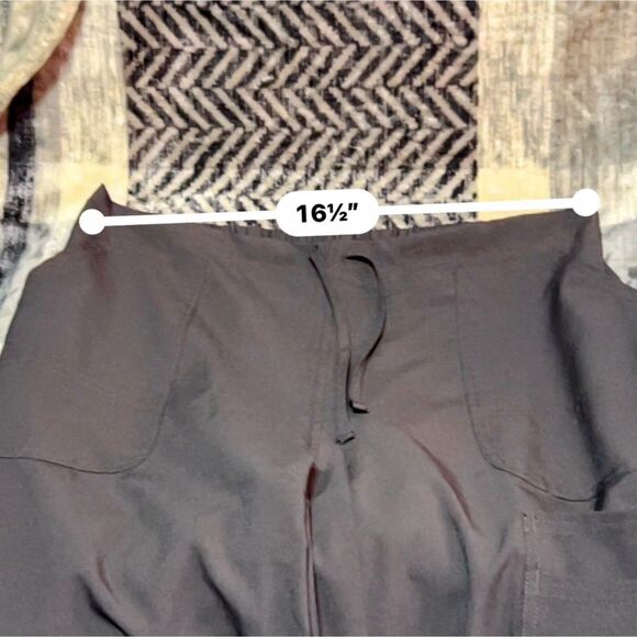 Scrubstar Gray Scrub Pants, L/G, Drawstring, Cargo Pockets, 33" Waist - Picture 9 of 11